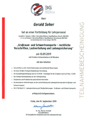 Groraum- Schwertransporte - rechtliche Vorschriften, Lastverteilung und Ladungssicherung